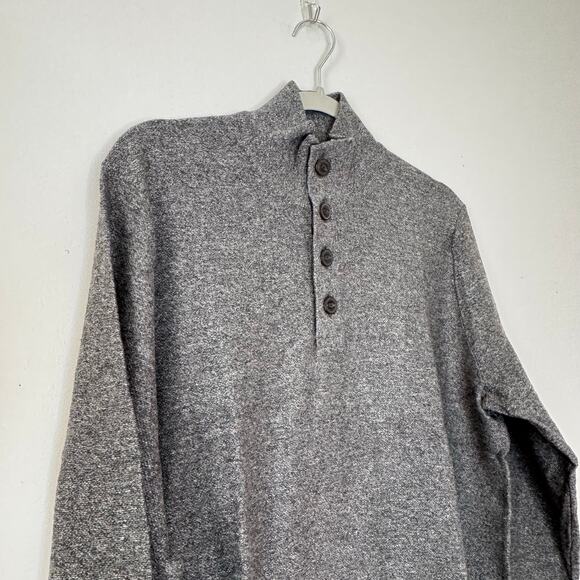 Red Ale by Alesbury Henley Mock Neck Pullover Sweater Gray Cotton Men M NWT - Picture 3 of 9
